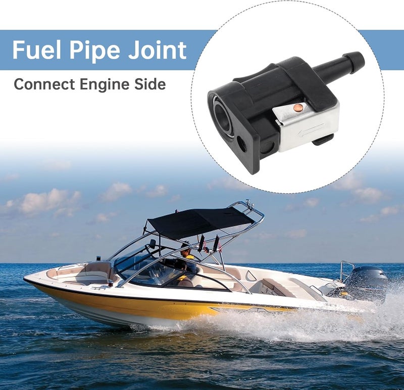 ePathChina 6mm Male Fuel Pipe Joint Comp Fitting Fit for Yamaha Outboard Motor, Wear-resistant Male Fuel Line Connector - Image 5